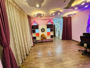 Living Room in 3 BHK Apartment at Bhartiya Nikoo Homes, Thanisandra Main Road – for Rent