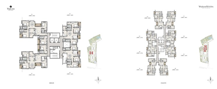 Master Plan, vajram-vivera 3 Bedroom 2069 Sq.Ft. Apartment In Kogilu Bangalore 9529408