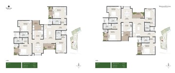 Floor Plan in 3 BHK Apartment at Vajram Vivera, Kogilu – for Sale