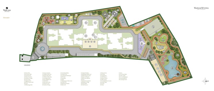 Master Plan, vajram-vivera 3 Bedroom 2069 Sq.Ft. Apartment In Kogilu Bangalore 9529408