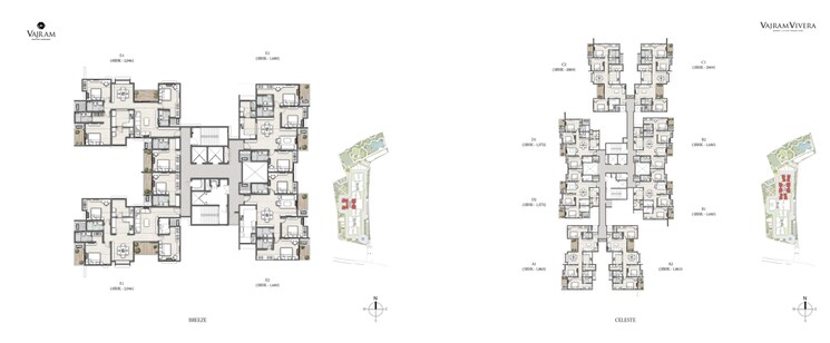 Master Plan, vajram-vivera 3 Bedroom 2069 Sq.Ft. Apartment In Kogilu Bangalore 9529408