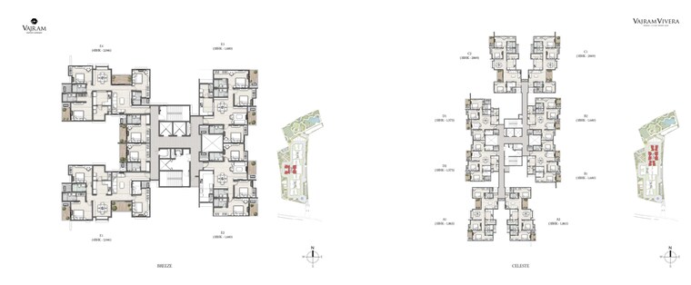 Master Plan, vajram-vivera 3 Bedroom 2069 Sq.Ft. Apartment In Kogilu Bangalore 9529408