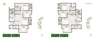 Floor Plan in 3 BHK Apartment at Vajram Vivera, Kogilu – for Sale