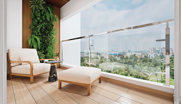 Balcony, vajram-vivera 3 Bedroom 2069 Sq.Ft. Apartment In Kogilu Bangalore 9529408