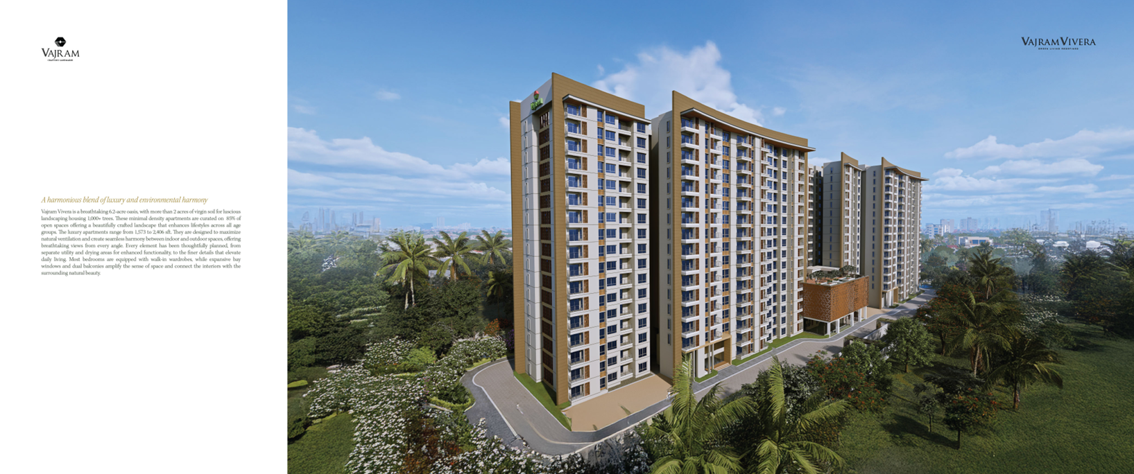 3 BHK Apartment For Sale in Vajram Vivera