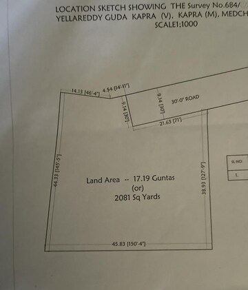  Plot – Exterior View View at A S Rao Nagar - for Sale