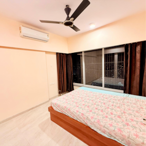 Bedroom in 1 BHK Apartment at Rizvi Cedar, Karur Village – for Rent