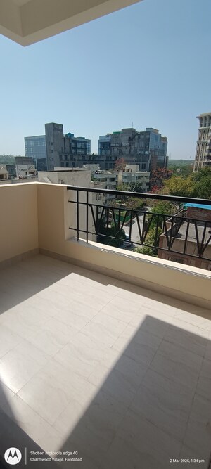 Balcony in 4 BHK Apartment at Eros Edenwood Towers, Lakkarpur – for Rent