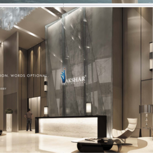 Living Room in 4 BHK Builder Floor at Akshar One Akshar, Palm Beach – for Sale