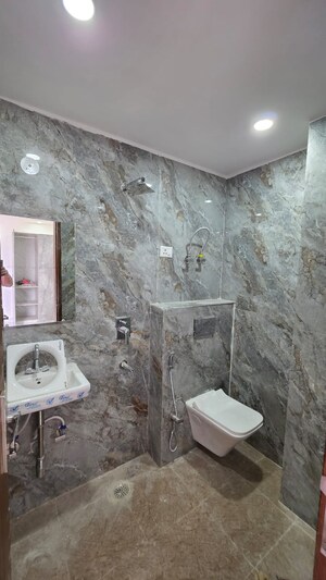 Bathroom in 2 BHK Builder Floor at Saket – for Rent
