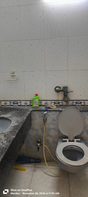 Bathroom in 2 BHK Apartment at Ajmera Bhakti Park, Bhakti Park – for Rent