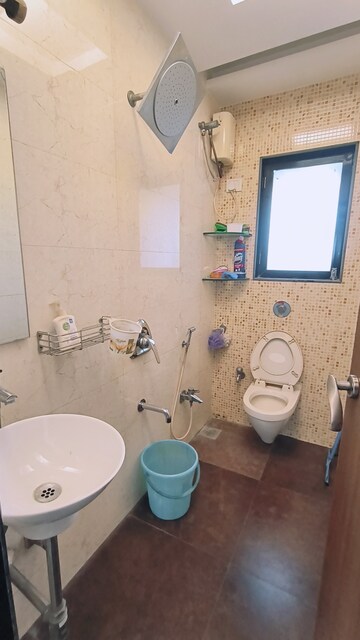 Bathroom in 2 BHK Apartment at Atlanta Heights, Prabhadevi – for Rent