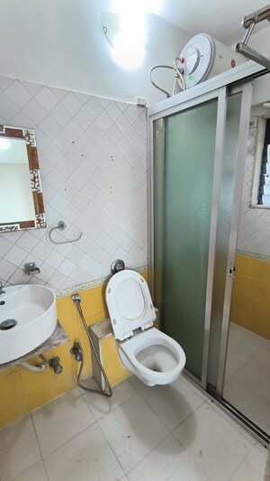 Bathroom in 2 BHK Apartment at Atlanta Heights, Prabhadevi – for Rent