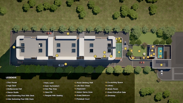 Master Plan, goyal-my-home-upper-kharadi 3 Bedroom 1210 Sq.Ft. Apartment In Wagholi Pune 9533044