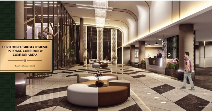 Living Room, livience-aleenta 5 Bedroom 2201 Sq.Ft. Apartment In Baner Pune 9533204