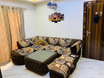 Living Room in 2.5 BHK Apartment at Geotech Pristine Avenue, Sector 16c Greater Noida – for Rent