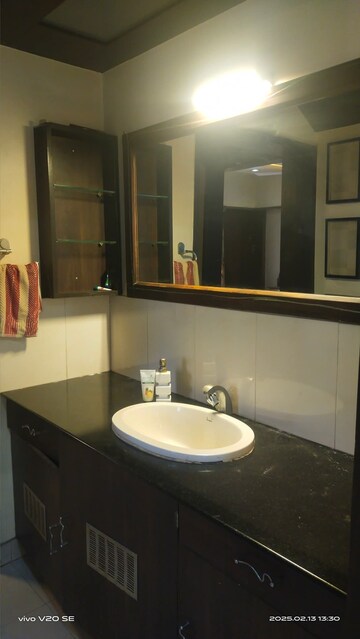 Bathroom in 2 BHK Apartment at Magarpatta City Cosmos, Magarpatta Road – for Rent