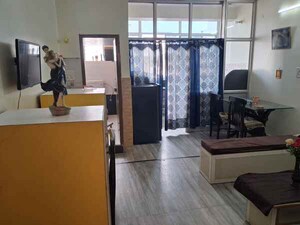 Living Room in 1 BHK Apartment at Manglam Vaishali Tower II, Vaishali Nagar – for Rent