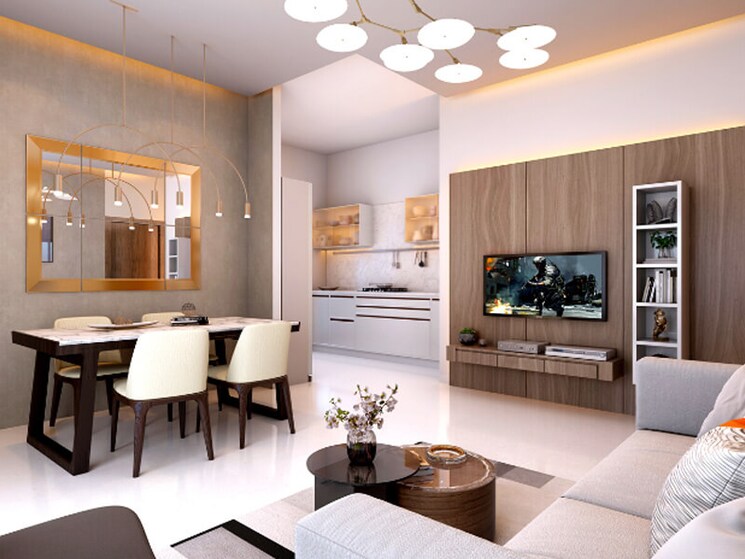 Living Room, prasun-sarvam 2 Bedroom 797 Sq.Ft. Apartment In Kharadi Pune 9533743