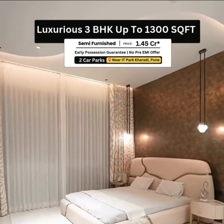 3 BHK 1300 Sq.Ft. Apartment in Geras World of Joy S