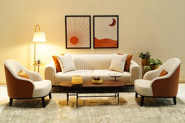 Living Room in 1.5 BHK Apartment at Yashodham Shopping Complex, Aarey Colony – for Rent