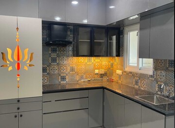 Kitchen in 3 BHK Apartment at Rajapushpa Provincia, Narsingi – for Rent