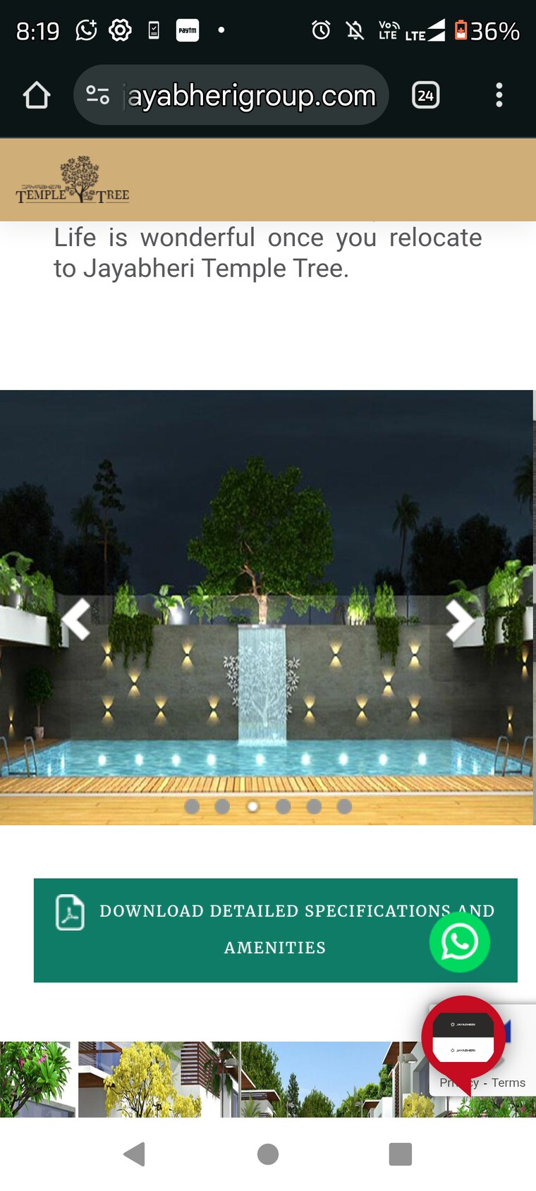 Swimming Pool, jayabheri-temple-tree-hyderabad 5 Bedroom 10000 Sq.Ft. Villa In Narsingi Hyderabad 9534165