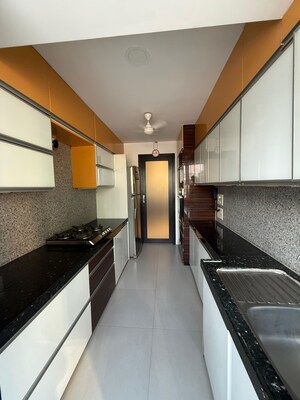 Kitchen in 3 BHK Apartment at Lokhandwala Residency, Worli – for Rent