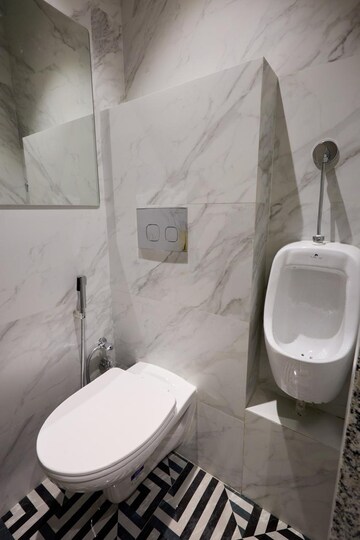 Bathroom in 2 BHK Apartment at Shapoorji Pallonji Vicinia, Powai – for Rent