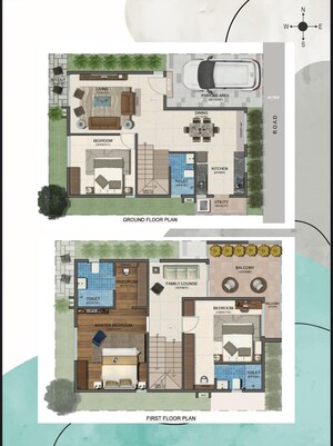 Floor Plan in 3 BHK Villa at Geown Oasis, Off Sarjapur Road – for Sale