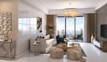 Living Room in 3 BHK Apartment at Puravankara Purva Atmosphere, Thanisandra Main Road – for Sale