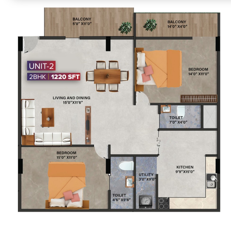 2 BHK Apartment For Sale in Vasuki Vallabha