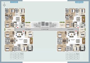 Floor Plan in 3 BHK Apartment at Sevoke Road – for Sale