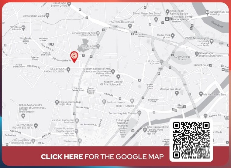 Map Location, model colony Commercial Office Space 1979 Sq.Ft. In Model Colony Pune 9536986