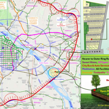  Plot – Map Location View at SSP Sree City Legend, Punadipadu - for Sale