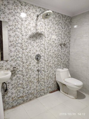 Bathroom in 3 BHK Builder Floor at Chattarpur – for Rent