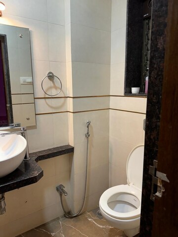 Bathroom in 3 BHK Apartment at Riddhi Garden, Malad East – for Rent