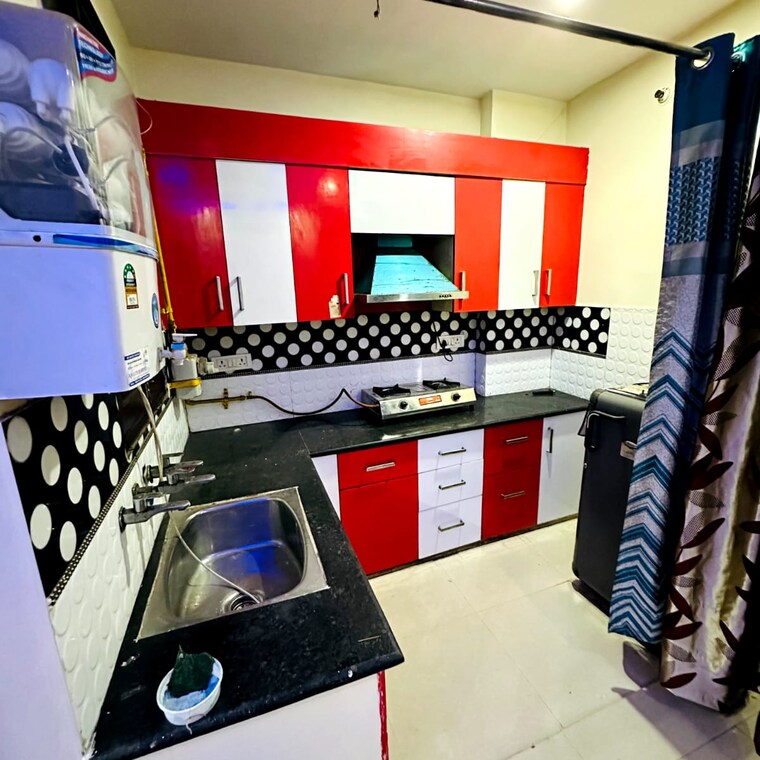 Kitchen, bcc-bharat-residency 3 Bedroom 1800 Sq.Ft. Apartment In Ahinsa Khand 2 Ghaziabad 9538310