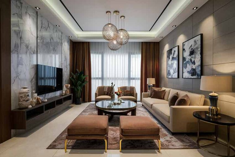 Living Room, purvanchal-royal-city-ii 3 Bedroom 1815 Sq.Ft. Apartment In Chi V Greater Noida Greater Noida 9538498