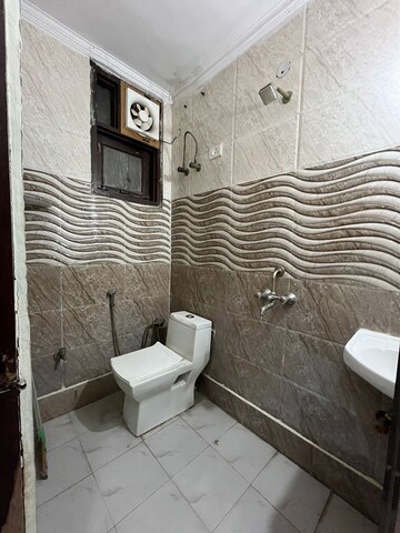 Bathroom in 3 BHK Builder Floor at Chattarpur – for Rent