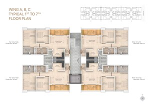 Floor Plan in 2 BHK Apartment at Rohan Karan Evana, Wadgaon Sheri – for Sale