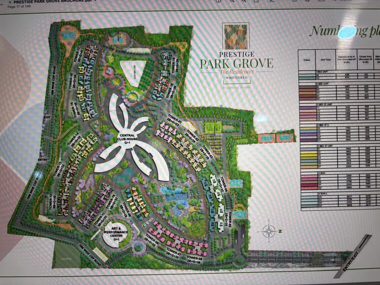 Master Plan, prestige-park-grove 3.5 Bedroom 1960 Sq.Ft. Apartment In Whitefield Bangalore 9539415