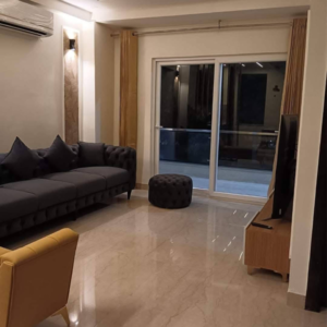Living Room in 2 BHK Apartment at Krisumi Waterside Residences, Sector 36a – for Rent