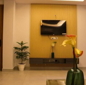 Living Room in 2 BHK Apartment at Krisumi Waterside Residences, Sector 36a – for Rent