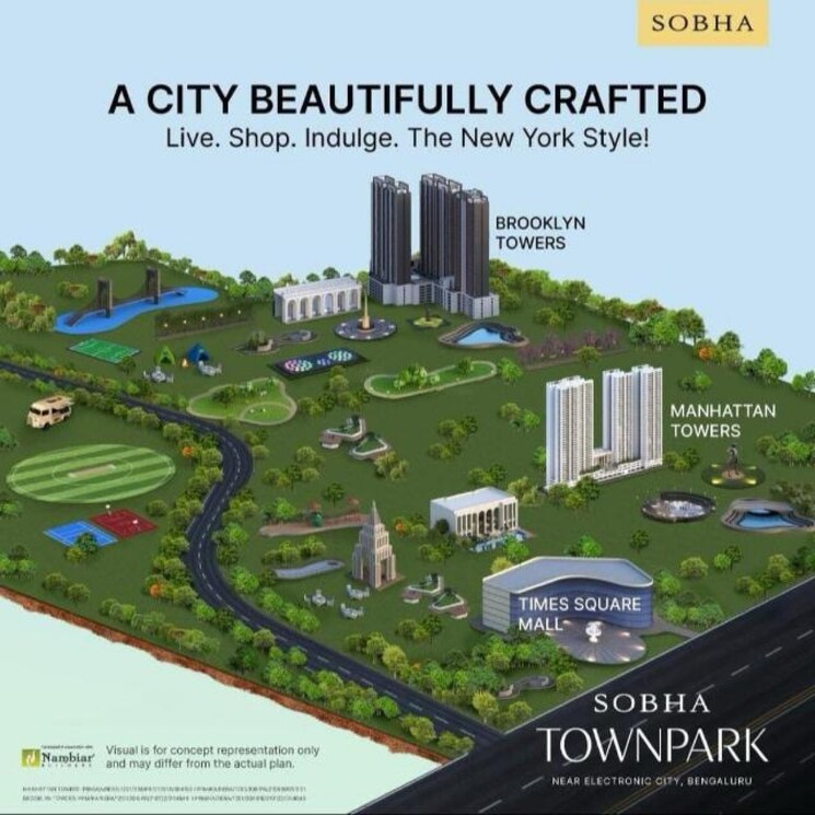 Master Plan, sobha-manhattan-towers-town-park 3 Bedroom 1498 Sq.Ft. Apartment In Hosur Road Bangalore 9540997
