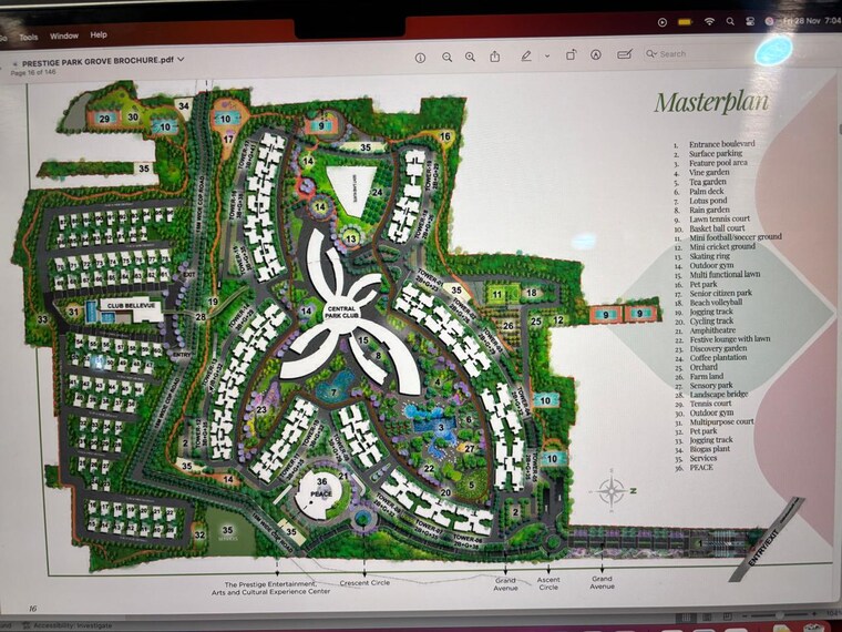Master Plan, prestige-primrose-hills 1 Bedroom 584 Sq.Ft. Apartment In Banashankari 6th Stage Bangalore 9541050