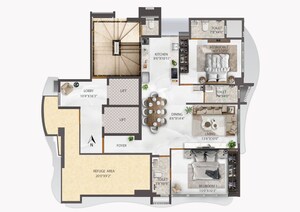 Floor Plan in 3 BHK Apartment at Vibrant Bayvue, Marine Lines – for Sale