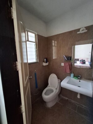 Bathroom in 3 BHK Apartment at Rachana Beverly Hills, Baner – for Rent