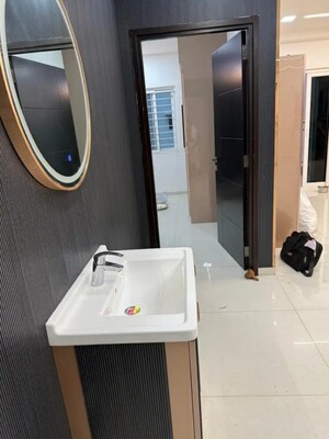 Bathroom in 3 BHK Apartment at Rajapushpa Provincia, Narsingi – for Rent