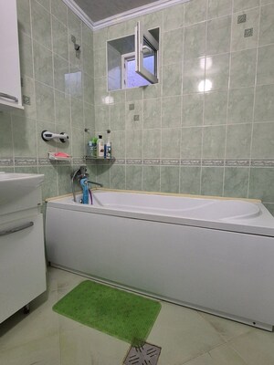 Bathroom in 3 BHK Apartment at Aristo Pearl Residency, Prabhadevi – for Rent